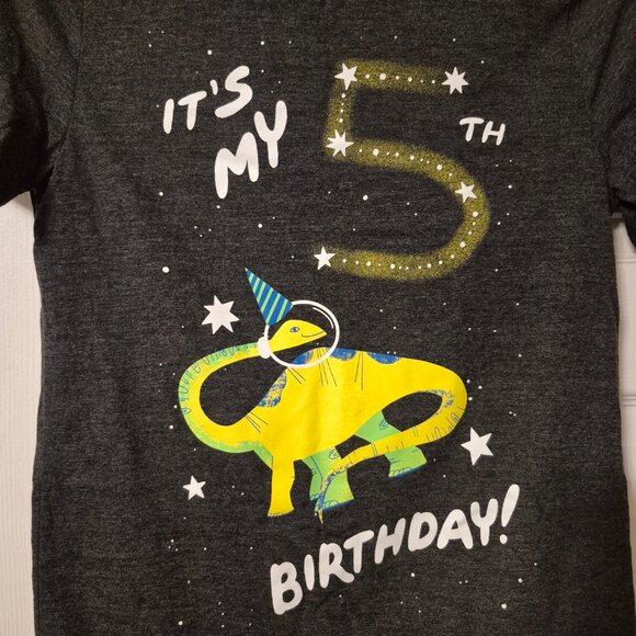 CAT & JACK OVERSIZED XL 5th Birthday Shirt - Picture 2 of 7
